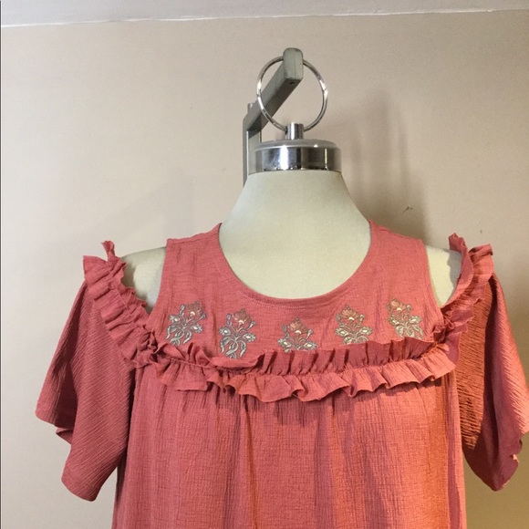 Lauren Conrad, Embroidered Front tan Colour, Size L - Picture 5 of 6